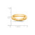 14k Yellow Gold 4mm Beveled Edge Comfort Fit Wedding Band Size 6