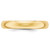 14k Yellow Gold 4mm Half-Round Wedding Band Size 10