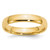 14k Yellow Gold 4mm Lightweight Comfort Fit Wedding Band Size 13