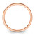10K Rose Gold 1.2mm Half Round Satin Stackable Band Size 9