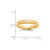 14k Yellow Gold 4mm Milgrain Half Round Comfort Fit Wedding Band Size 11