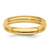 14k Yellow Gold 4mm Milgrain Half Round Comfort Fit Wedding Band Size 8