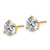 14k Yellow Gold 5 ctw Lab Grown Diamond VS/SI+ G+ Round 3 Prong Heavy Wt. Stud Earrings