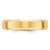 14k Yellow Gold 5mm Beveled Edge Comfort Fit Wedding Band Size 7.5