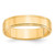 14k Yellow Gold 5mm Flat with Step Edge Wedding Band Size 7