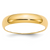 14k Yellow Gold 5mm Half-Round Wedding Band Size 10