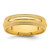 14k Yellow Gold 6mm Double Milgrain Comfort Fit Wedding Band Size 5