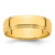 14k Yellow Gold 6mm Flat with Step Edge Wedding Band Size 9.5