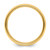 14k Yellow Gold 6mm Lightweight Comfort Fit Brushed Satin with Polished Beveled Edge Wedding Band Size 11