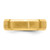 14k Yellow Gold 6mm Lightweight Comfort Fit Brushed Satin with Polished Beveled Edge Wedding Band Size 11