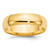 14k Yellow Gold 6mm Lightweight Comfort Fit Wedding Band Size 10.5