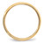 14k Yellow Gold 6mm Lightweight Milgrain Half Round Wedding Band Size 10