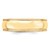 14k Yellow Gold 6mm Lightweight Milgrain Half Round Wedding Band Size 11.5
