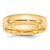 14k Yellow Gold 6mm Milgrain Half Round Comfort Fit Wedding Band Size 13