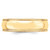 14k Yellow Gold 6mm Milgrain Half Round Wedding Band Size 11.5