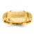 14k Yellow Gold 6mm Standard Weight Comfort Fit Brushed Satin with Polished Beveled Edge Wedding Band Size 11