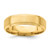 14k Yellow Gold 6mm Standard Weight Comfort Fit Brushed Satin/Polished Stepped Edge Wedding Band Size 10