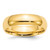 14k Yellow Gold 6mm Standard Weight Comfort Fit Wedding Band Size 6