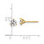 14k Yellow Gold 7/8 ctw Lab Grown Diamond VS+ F+ Round 3 Prong Heavy Wt. Stud Earrings