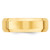 14k Yellow Gold 7mm Beveled Edge Comfort Fit Wedding Band Size 9