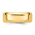 14k Yellow Gold 8mm Beveled Edge Comfort Fit Wedding Band Size 13