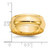 14k Yellow Gold 8mm Half Round with Edge Wedding Band Size 11