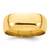 14k Yellow Gold 8mm Lightweight Comfort Fit Wedding Band Size 6