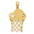 14k Yellow Gold Basketball Pendant