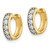14k Yellow Gold Diamond Milgrain Hinged Hoop Earrings - EM-077B483F-5342