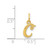 14k Yellow Gold Letter C Initial Charm