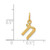 14k Yellow Gold Letter N Initial Charm