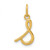 14k Yellow Gold Letter S Initial Charm