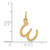 14k Yellow Gold Letter W Initial Charm