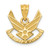 14k Yellow Gold U.S. Air Force Winged Pendant
