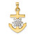 14k/White Rhodium D/C Anchor and Ship's Wheel Pendant