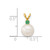 14k8-8.5mm White Round Freshwater Cultured Pearl and .09EM Emerald Pendant