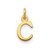 14kr Cutout Letter C Initial Pendant