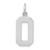 14kw  Medium Polished Number 0 Charm