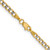 14K 16 inch 3.4mm Semi-Solid with Rhodium Pav‚ Curb with Lobster Clasp Chain