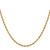 14K 16 inch 3mm Semi Solid Rope with Lobster Clasp Chain