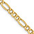 14K 16 inch 4.2mm Semi-Solid Figaro with Lobster Clasp Chain