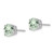 14kw 7mm Round Green Quartz Earrings
