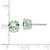 14kw 7mm Round Green Quartz Earrings