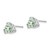 14kw 7mm Trillion Checker-Cut Green Quartz Earrings