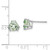 14kw 7mm Trillion Checker-Cut Green Quartz Earrings