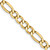 14K 16 inch 5.75mm Semi-Solid Figaro with Lobster Clasp Chain