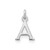 14kw Cutout Letter A Initial Pendant