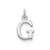 14kw Cutout Letter G Initial Pendant