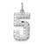 14kw Large Brushed Diamond-cut  Number 5 Charm