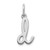 14KW Lower case Letter D Initial Charm